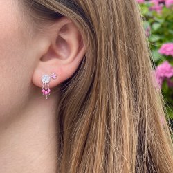 Gaia earrings, pink