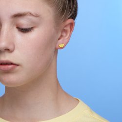 Sunshine ear studs, orange