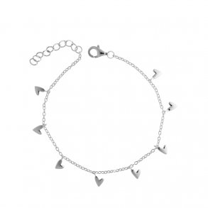 Hjerte charm armbnd