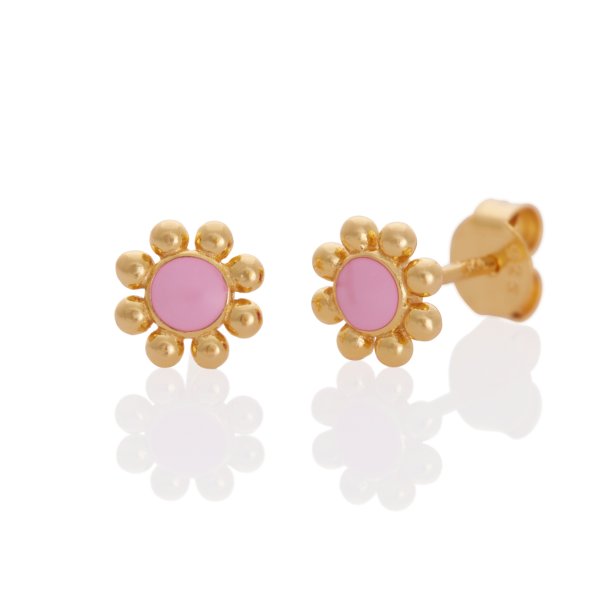 Emina ear studs, pink, 8 mm