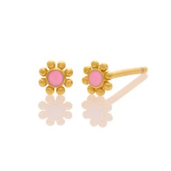 Emina ear studs, pink, 4 mm