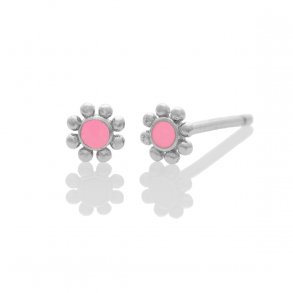 Emina ear studs, pink, 4 mm