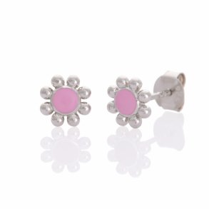 Emina ear studs, pink, 8 mm