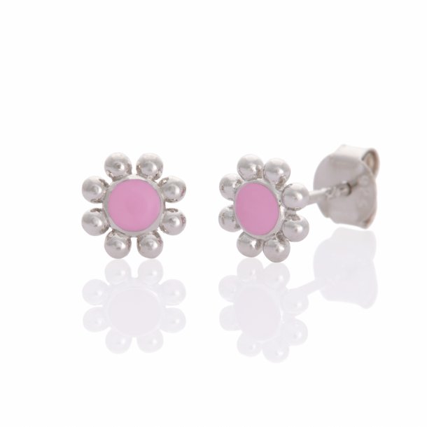 Emina ear studs, pink, 8 mm