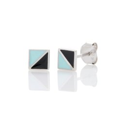 Lulu ear studs, blue/black