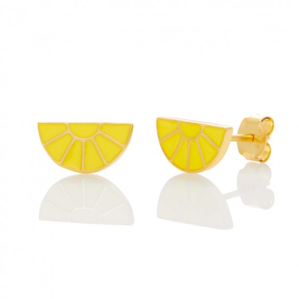 Sunshine ear studs, yellow