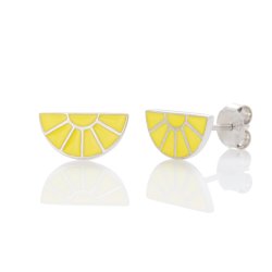 Sunshine ear studs, yellow