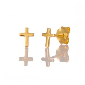 Cross ear studs