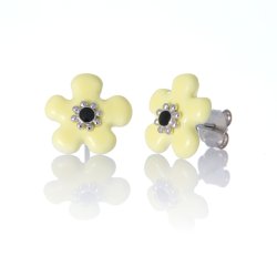 Porcelain flower, yellow and black 