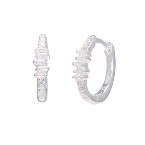 Clear Crystal hoops