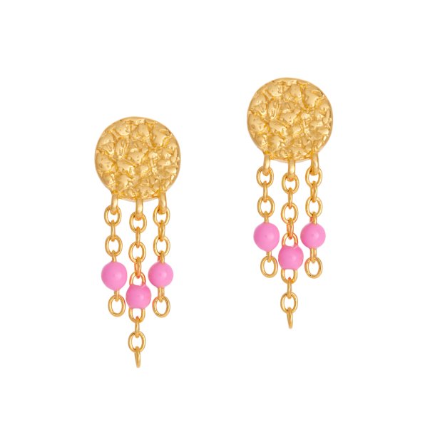 Gaia earrings, pink