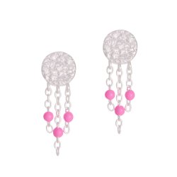 Gaia earrings, pink