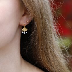 Lula Drops earrings, white