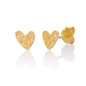 Heart ear studs (texture)
