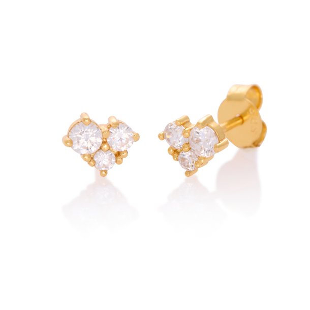 Crystal Heart ear studs