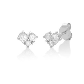 Crystal Heart ear studs