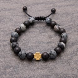 Thor bracelet w. semi-precious stones