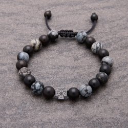 Thor bracelet w. semi-precious stones
