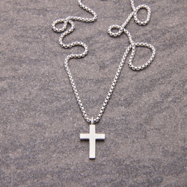 Cross necklace, steel