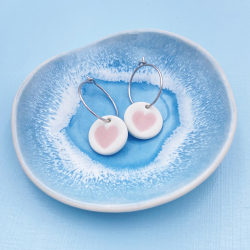 Porcelnshjerte rering, lyserd