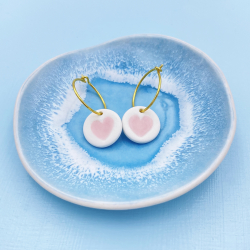 Porcelnshjerte rering, lyserd