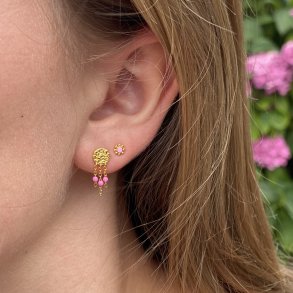 Gaia earrings, pink