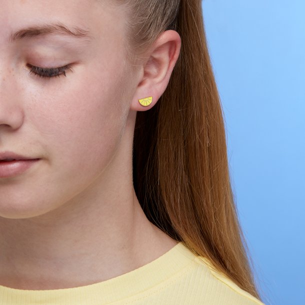 Sunshine ear studs, yellow